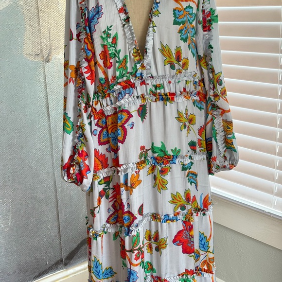 Floral Ruffle Wrap Dress - Picture 4 of 4